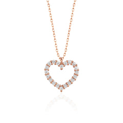 Heart Shaped Moissanite Diamond Necklace for Women