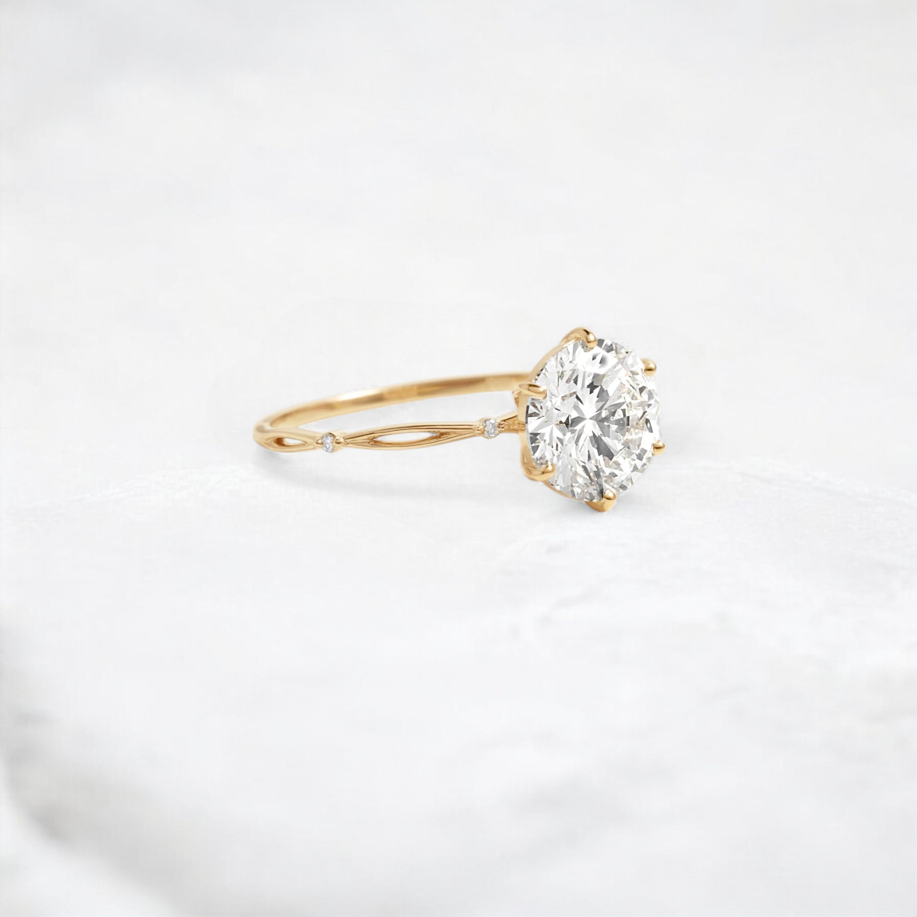 infinity-glow-round-moissanite-engagement-eternal-pave-ring-2-ct-yellow-gold-gemfora-2