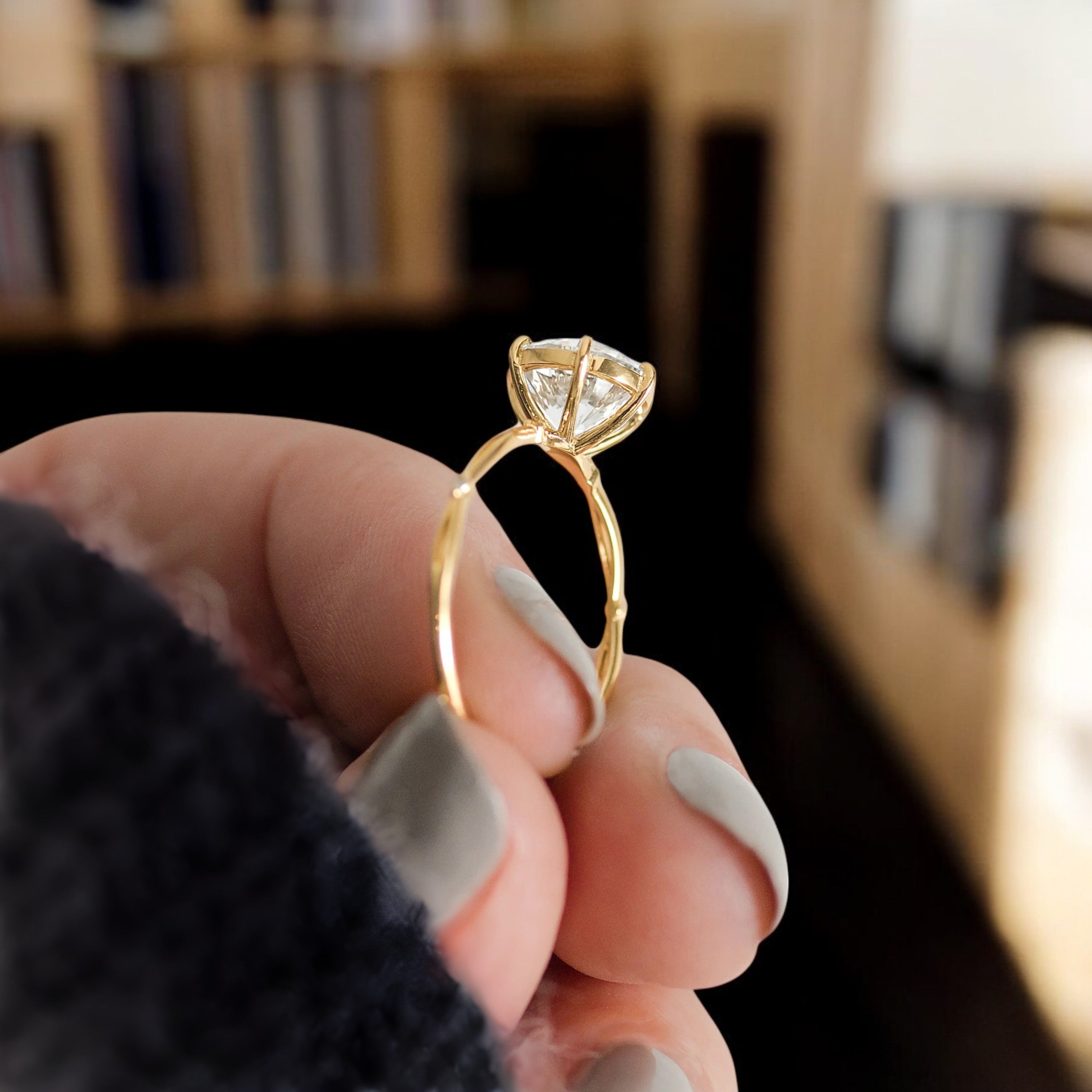 infinity-glow-round-moissanite-engagement-eternal-pave-ring-model-gemfora-6