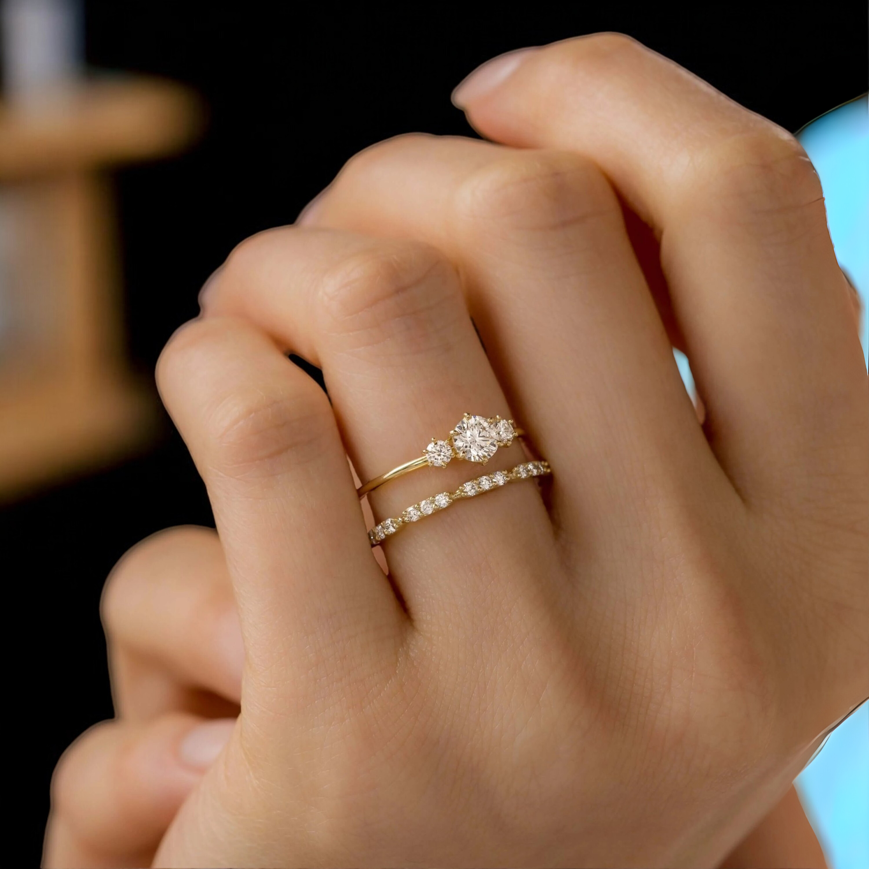 luna-light-round-sparkle-moissanite-engagement-ring-model-yellow-gold-gemfora-1