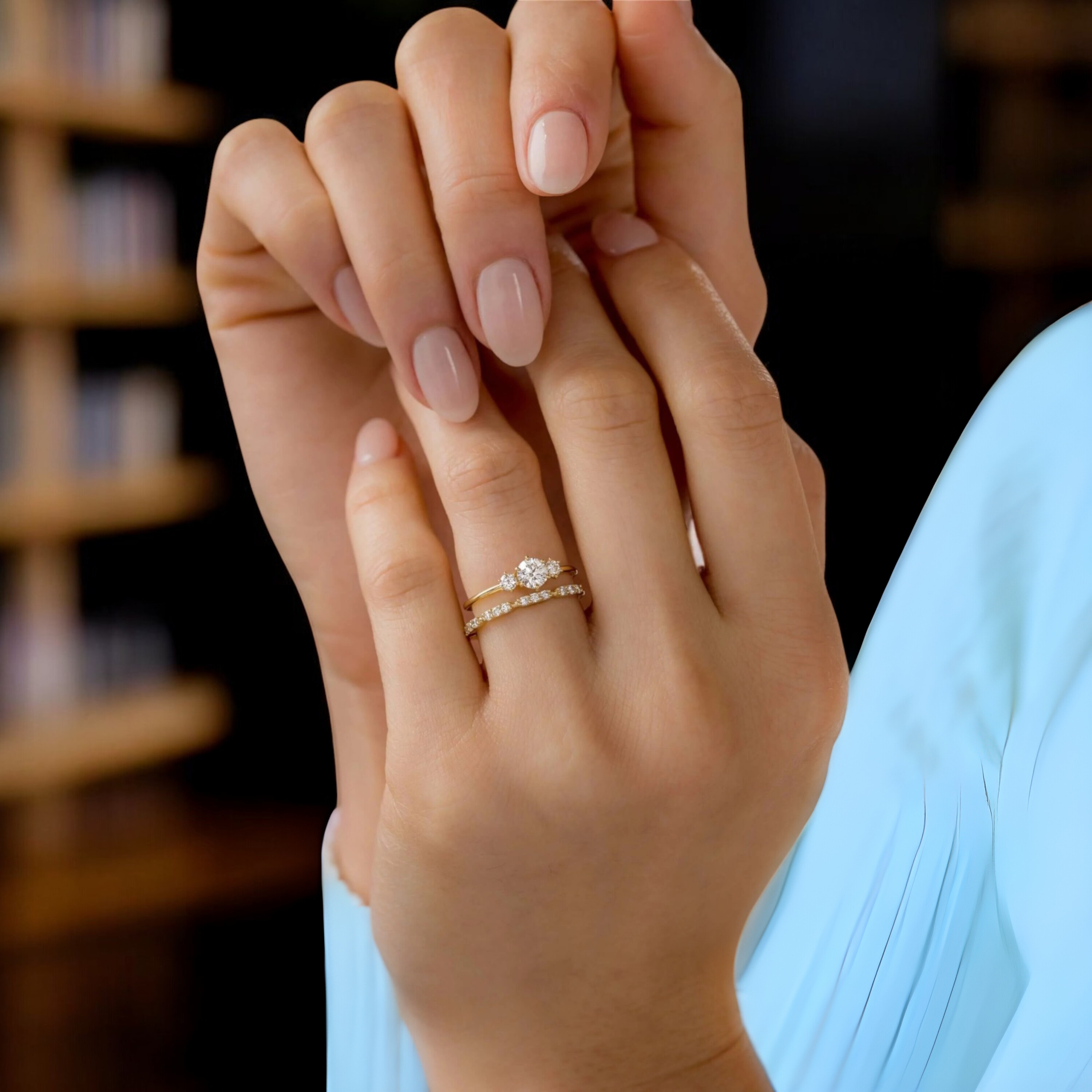 luna-light-round-sparkle-moissanite-engagement-ring-model-yellow-gold-gemfora-2