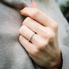 Round Brilliant Cut 1.5mm Full Eternity Wedding Band
