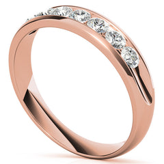 4mm Round Cut Channel Set Seven Stone Diamond Men's Wedding Band