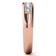 4mm Round Cut Channel Set Seven Stone Diamond Men's Wedding Band