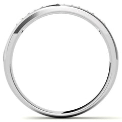 4mm Round Cut Channel Set Seven Stone Diamond Men's Wedding Band