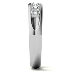 4mm Round Cut Channel Set Seven Stone Diamond Men's Wedding Band
