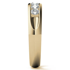 4mm Round Cut Channel Set Seven Stone Diamond Men's Wedding Band