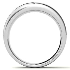 7mm Princess Cut Channel Set Moissanite Five Stone Wedding Band
