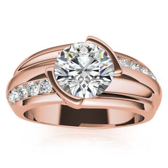5mm Round Cut Channel Set Men's Moissanite Wedding Band