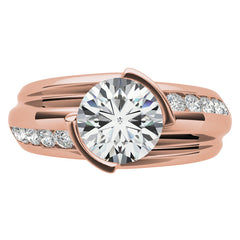5mm Round Cut Channel Set Men's Moissanite Wedding Band