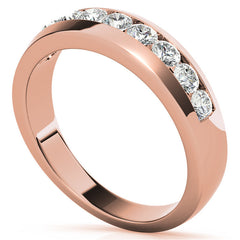 5mm Round Cut Channel Moissanite Men's Wedding Band
