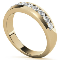 5mm Round Cut Channel Moissanite Men's Wedding Band