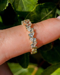1.50CTW Pear Cut Moissanite Full Eternity Wedding Band