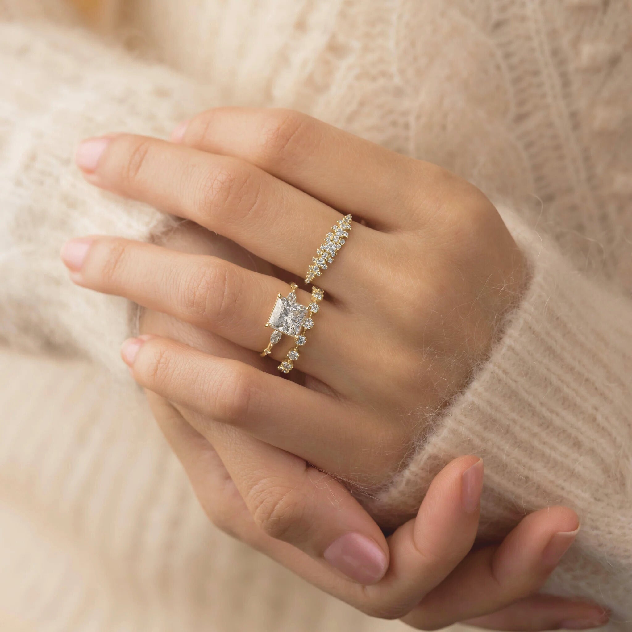 princess-cut-2ct-pave-moissanite-diamond-engagement-ring-2