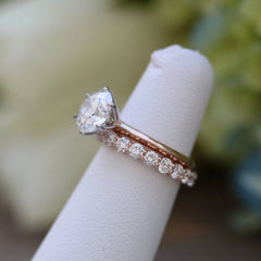 3.0mm Round Brilliant Cut Moissanite Full Eternity Wedding Band