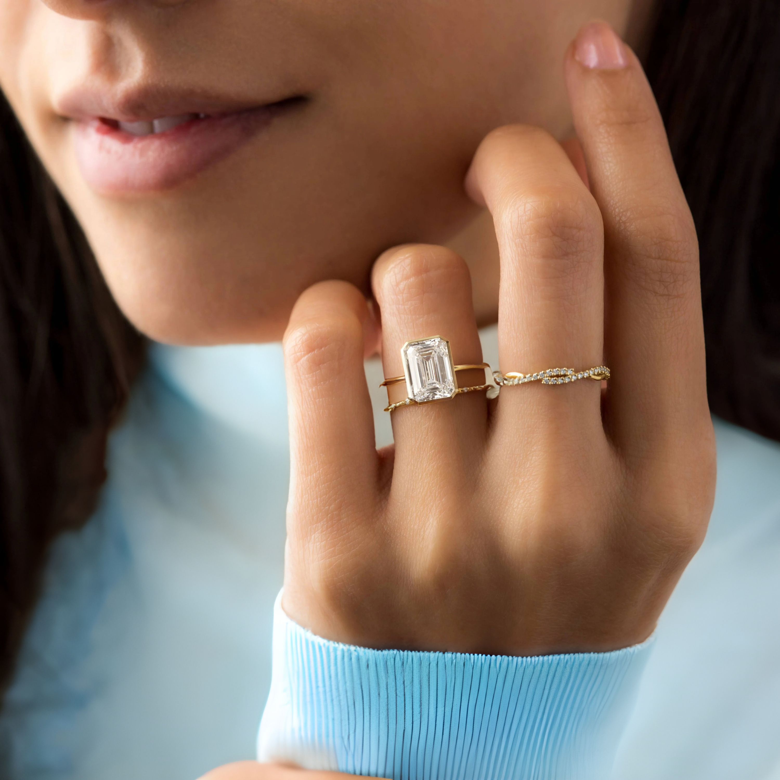 secret-glimmer-emerald-cut-bezel-moissanite-engagement-ring-model-gemfora
