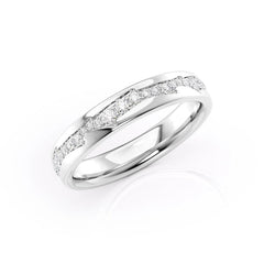 4mm Round Cut Moissanite Men's Twig Cigar Wedding Band