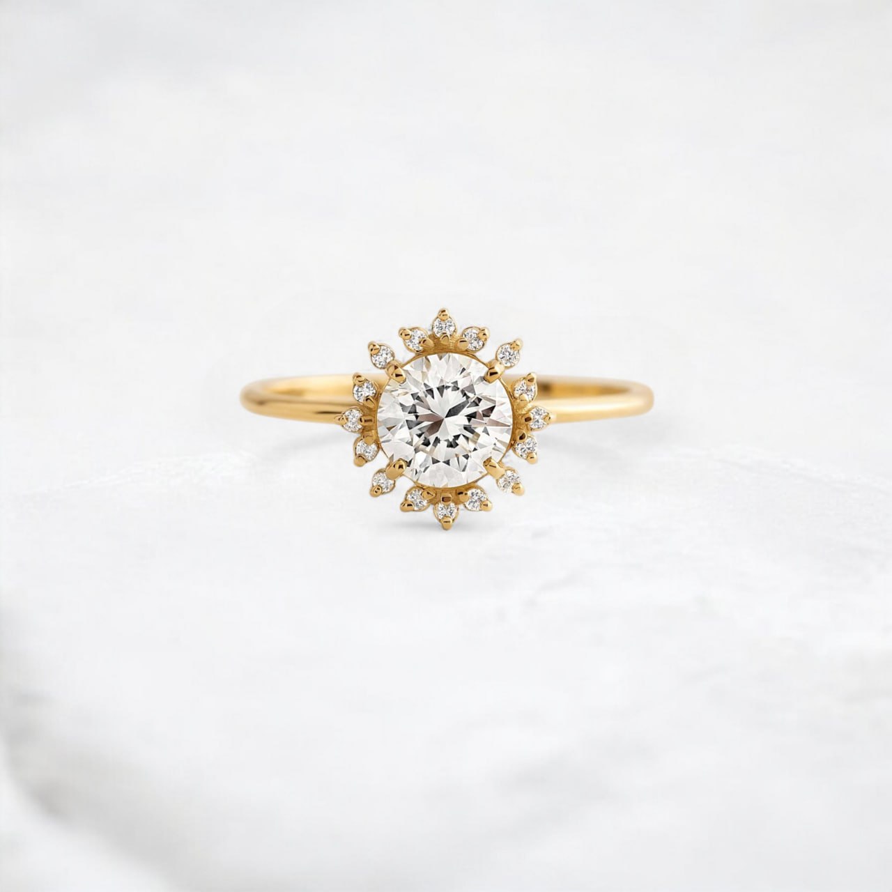 twilight-spark-radiant-round-moissanite-engagement-halo-ring-1-ct-yellow-gold-gemfora-1