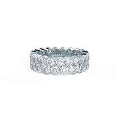 Round Brilliant Cut Full Eternity Bezel Set Wedding Band