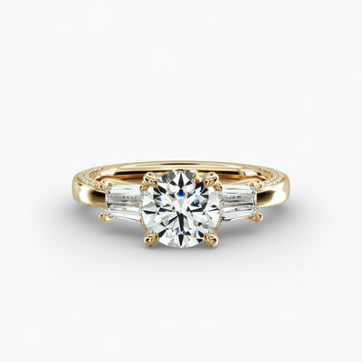 three-stone-yellow-gold-moissanite-engagement-ring-gemfora