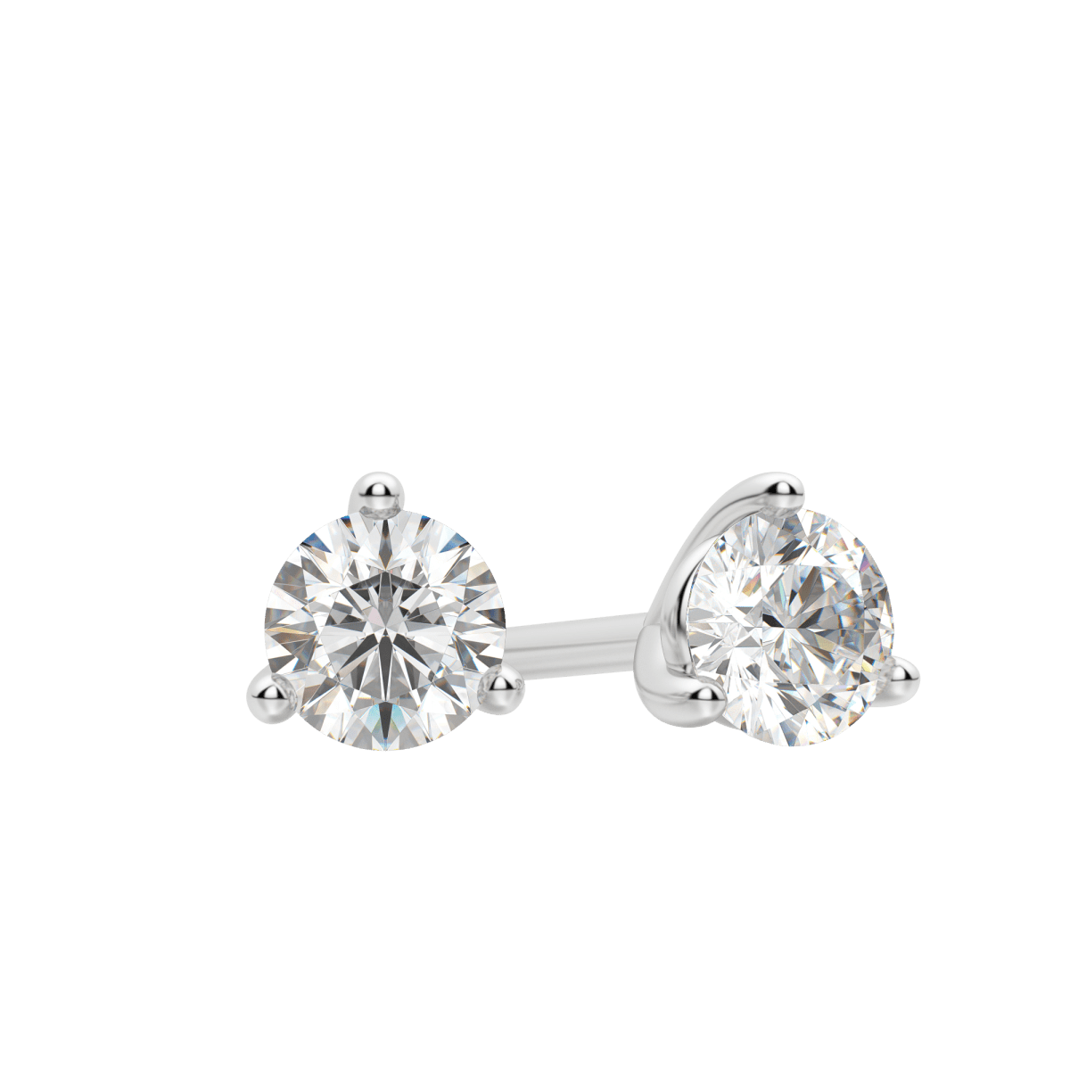 0.50CT - 4.0CT Round Solitaire F-VS Lab Grown Diamond Earrings