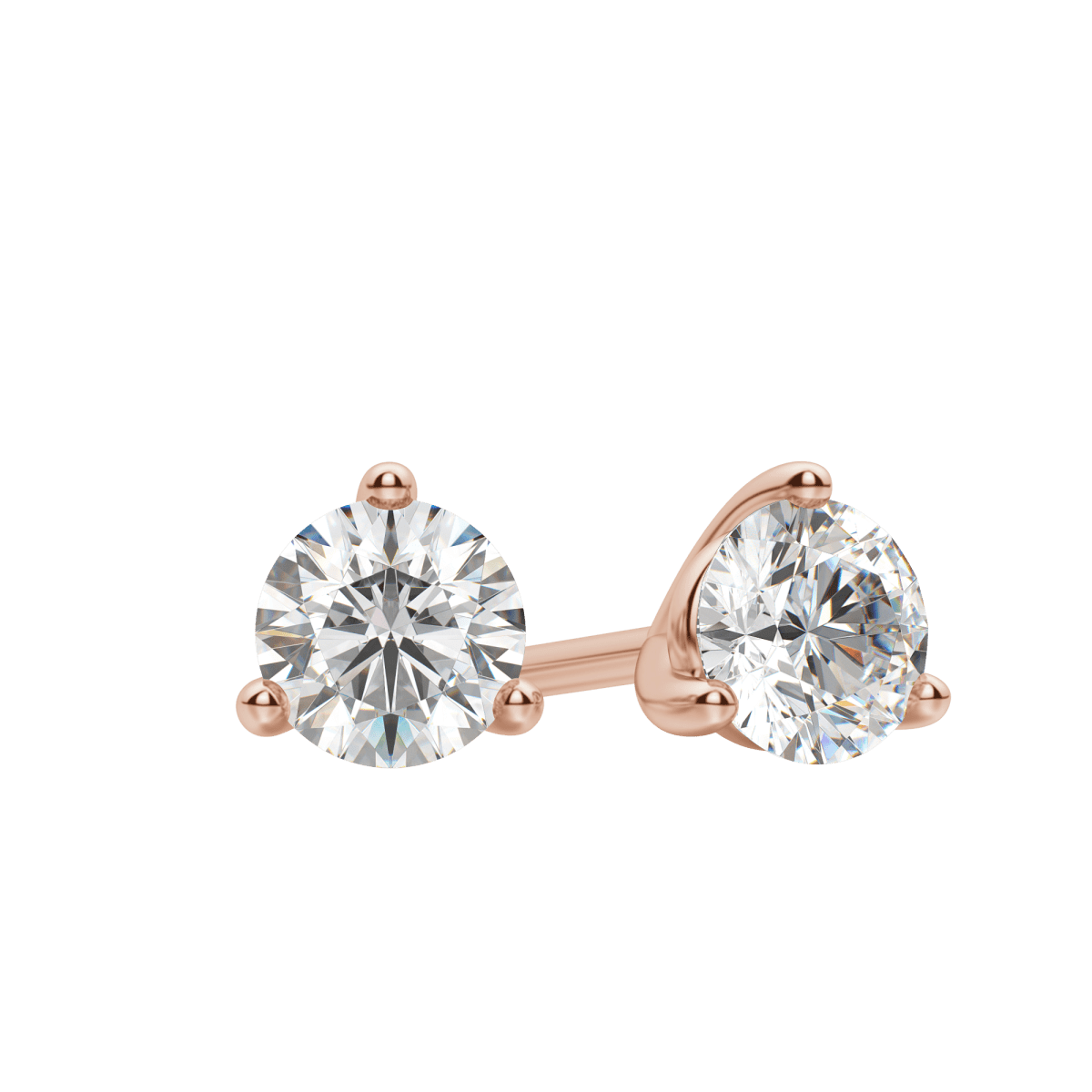 0.50CT - 4.0CT Round Solitaire F-VS Lab Grown Diamond Earrings