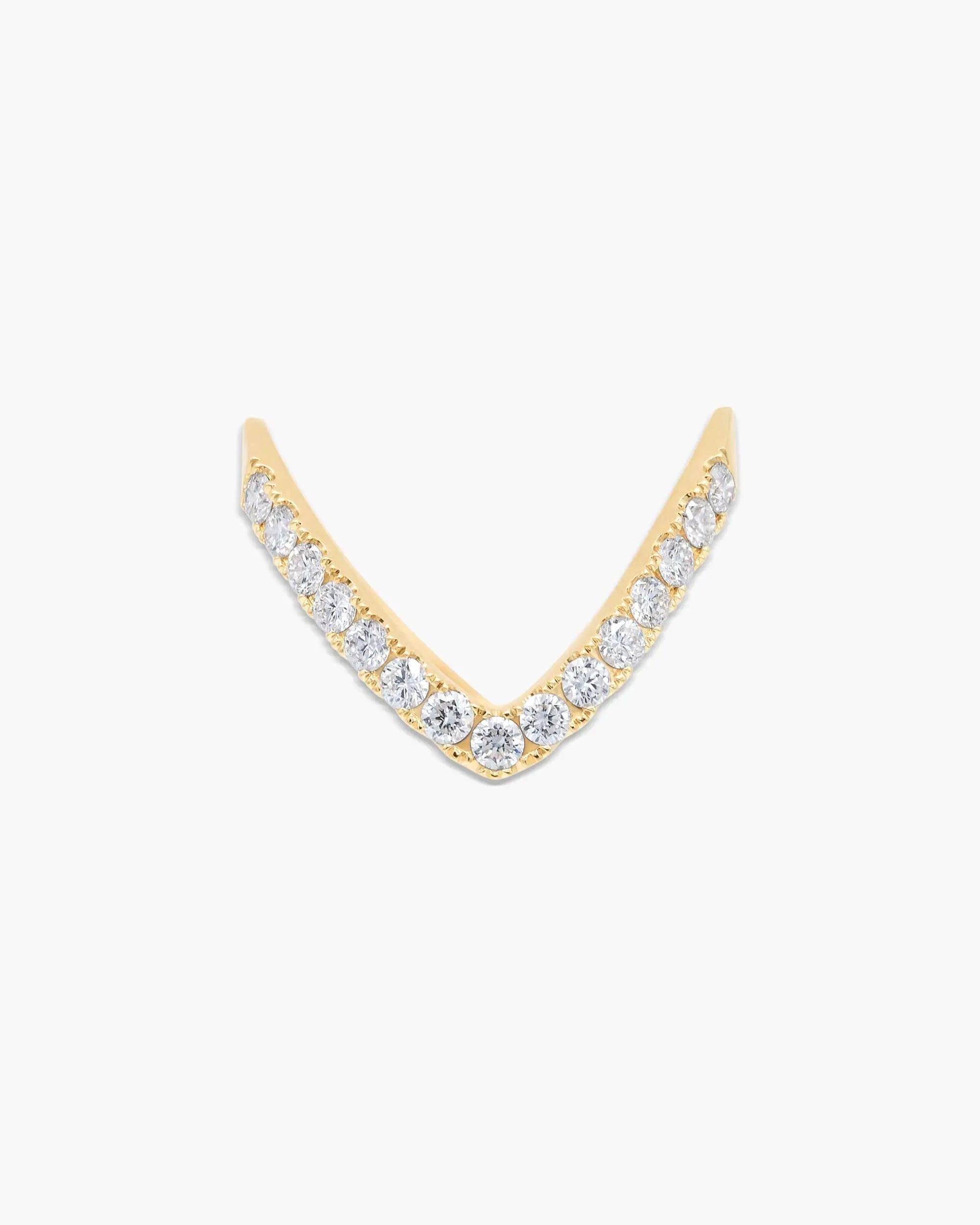 2.0mm Round EF- VVS Lab Grown Diamond V-Shaped Wedding Band