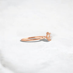 2CT Round Cut Cluster Moissanite Ring with Floating Accent Diamonds