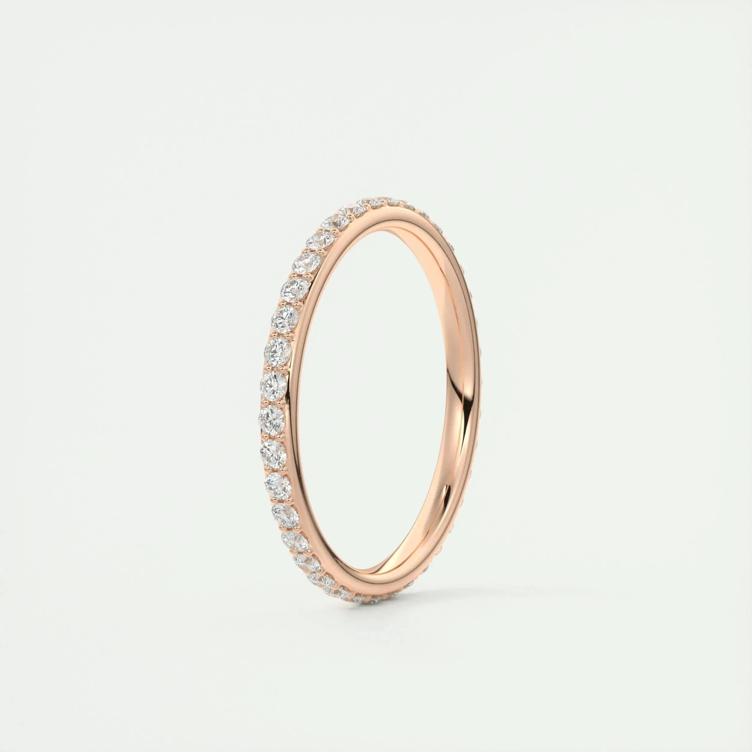 2.0mm Round EF- VVS Lab Grown Diamond Full Eternity Wedding Band