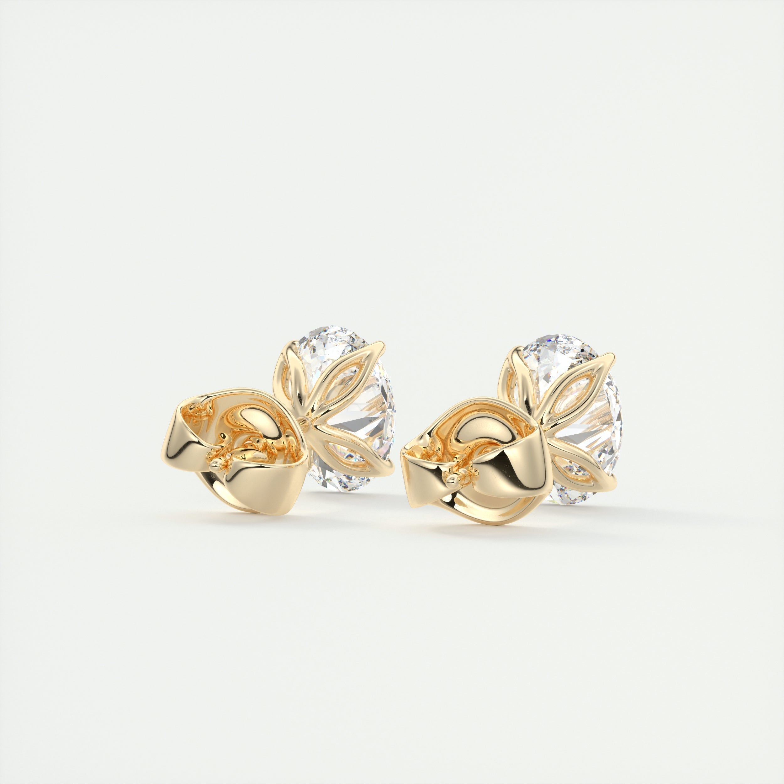 1.0CT Oval Solitaire G-VS Lab Grown Diamond Earrings