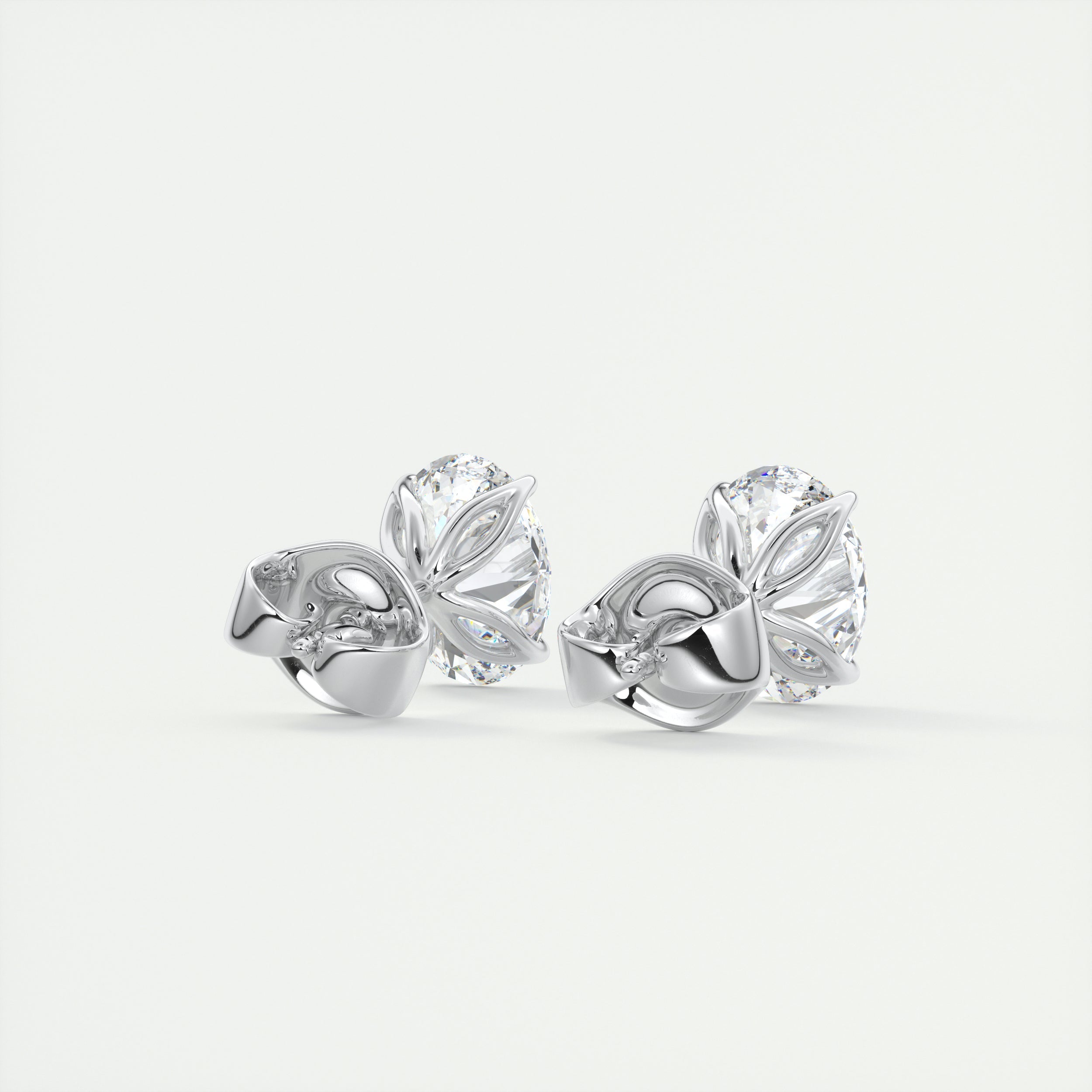 1.0CT Oval Solitaire G-VS Lab Grown Diamond Earrings