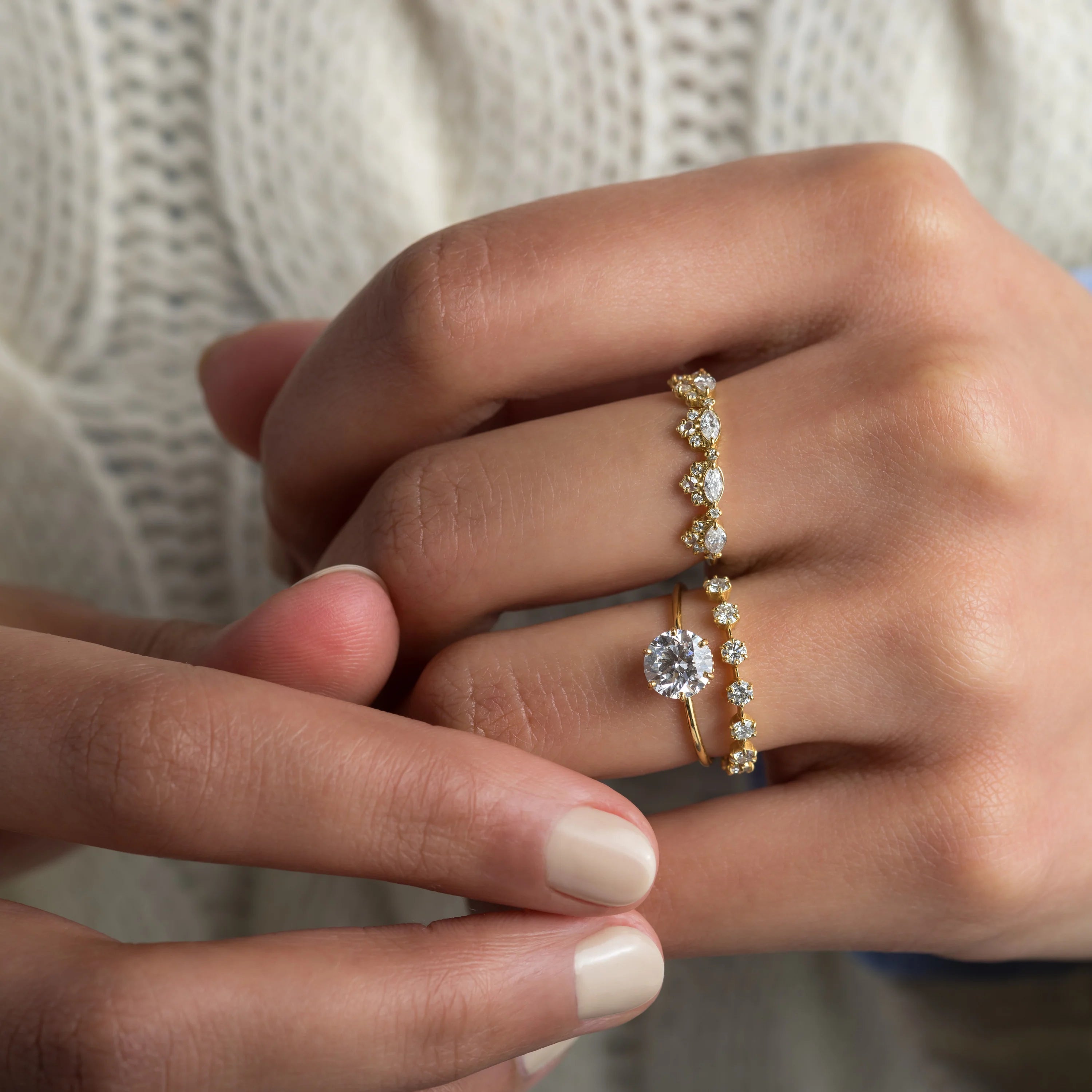 1.32ct-golden-round-cut-moissanite-diamond-engagement-ring-yellow-gold-gemfora-2