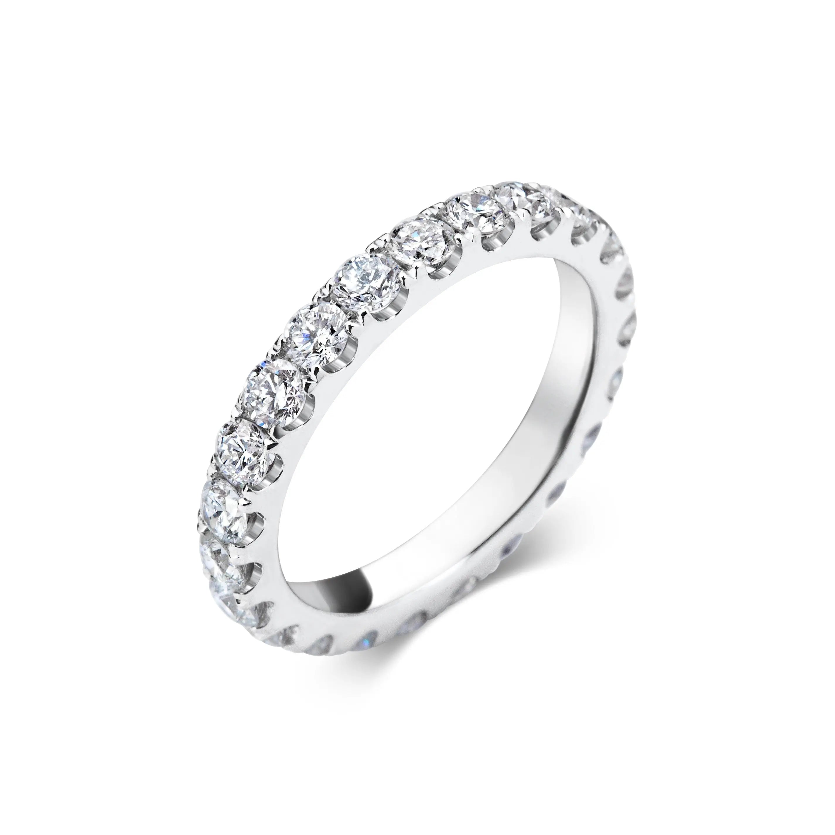 3.0mm Round Full Eternity Lab Grown Diamond Wedding Band