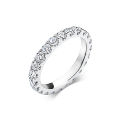 3.0mm Round Full Eternity Lab Grown Diamond Wedding Band