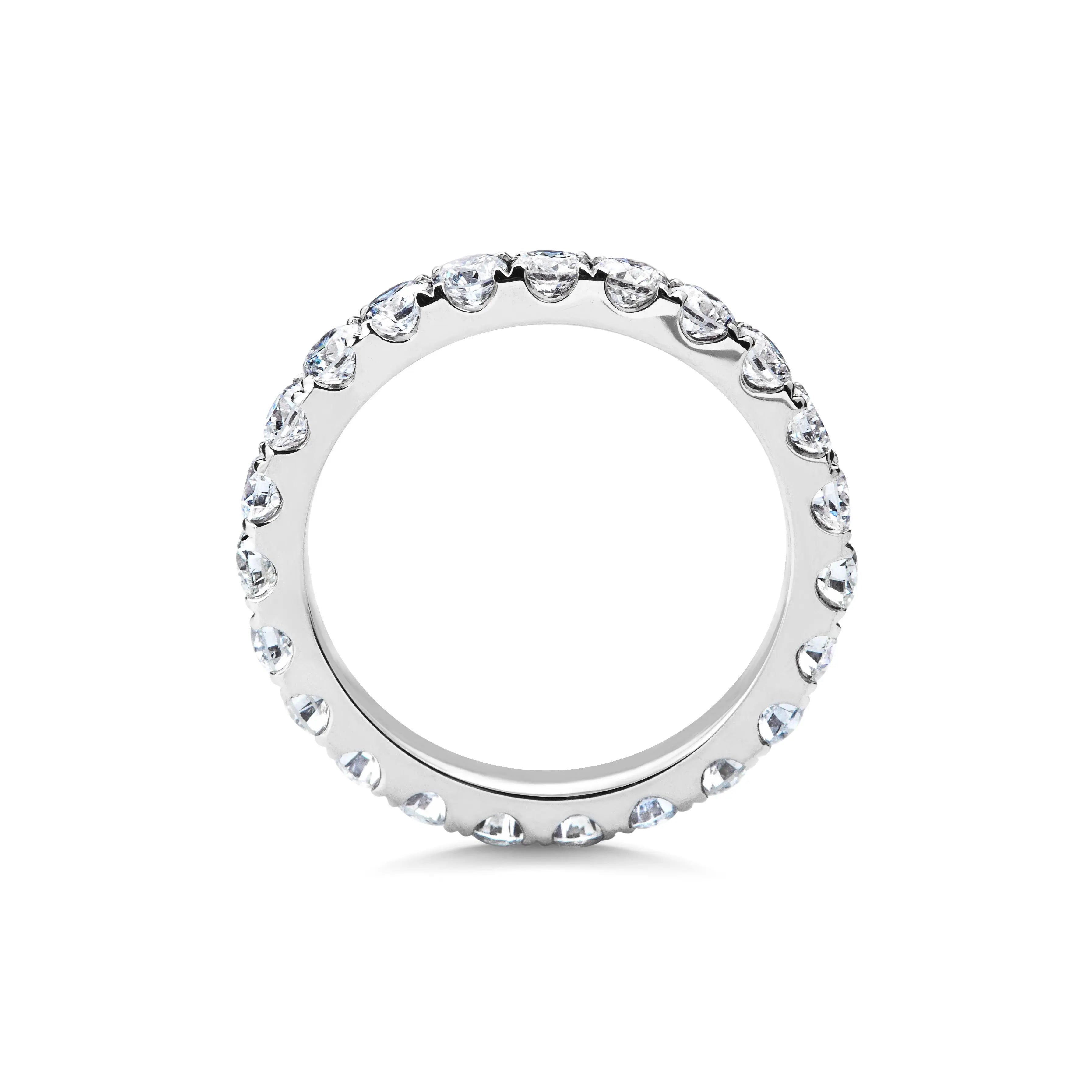 3.0mm Round Full Eternity Lab Grown Diamond Wedding Band