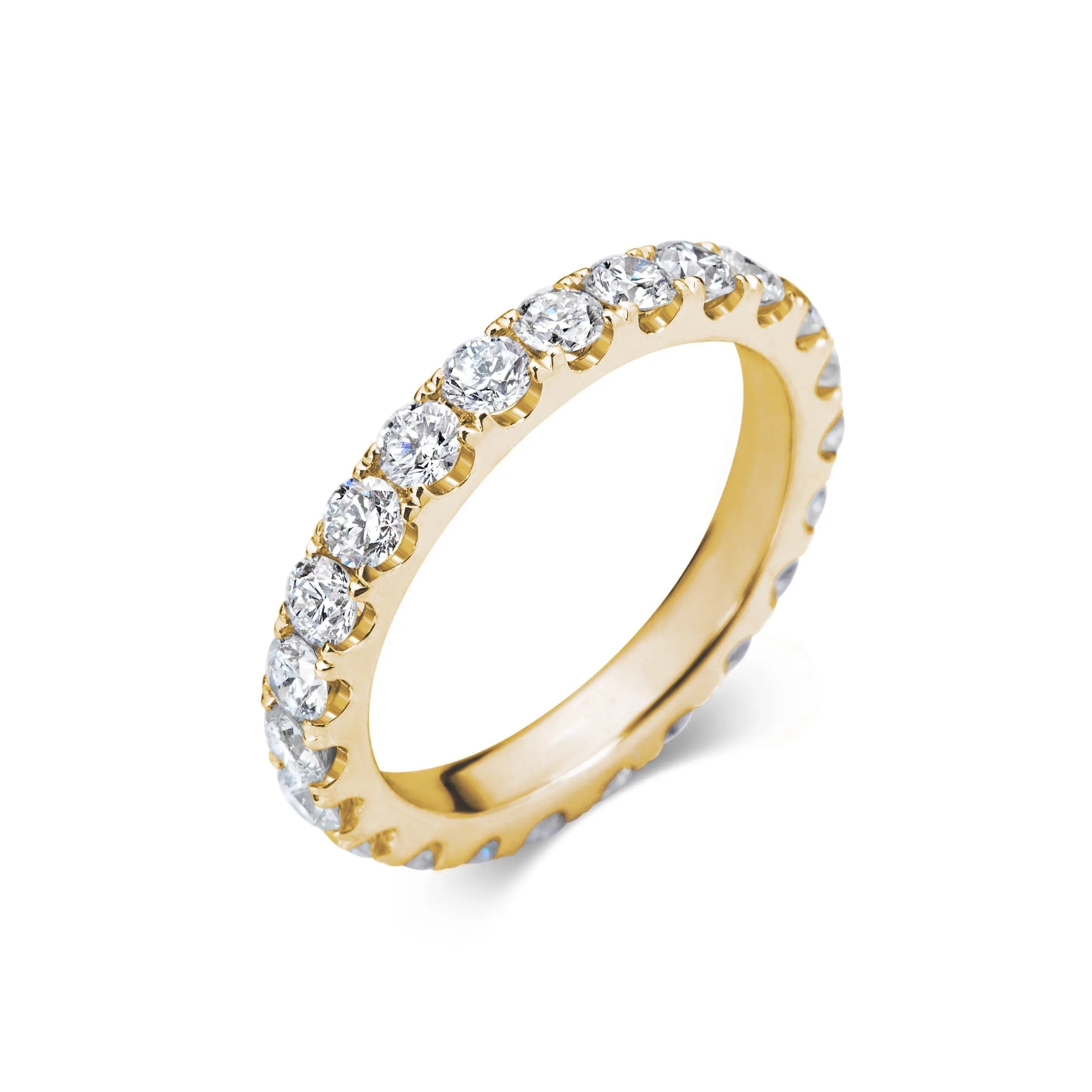 3.0mm Round Full Eternity Lab Grown Diamond Wedding Band
