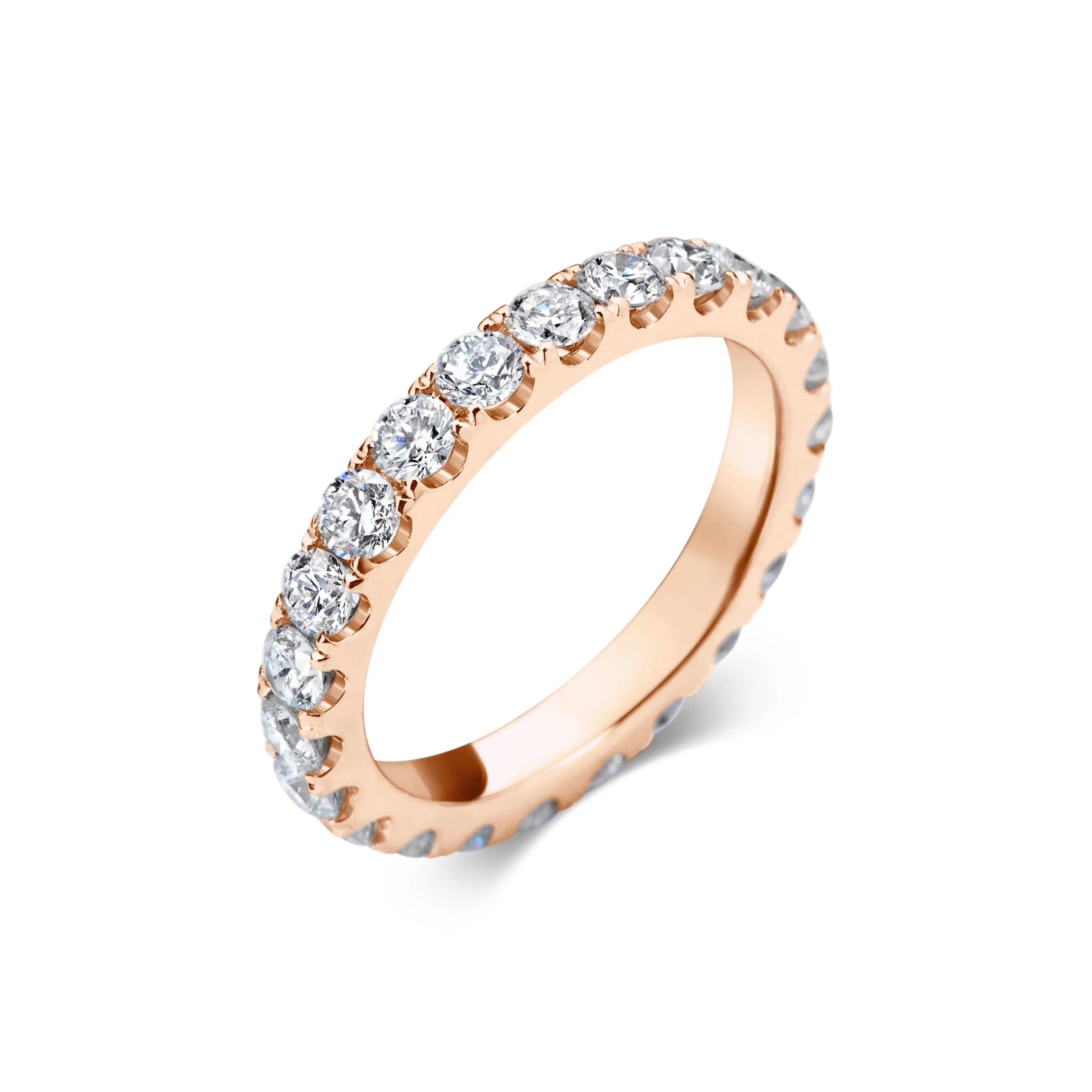 3.0mm Round Full Eternity Lab Grown Diamond Wedding Band