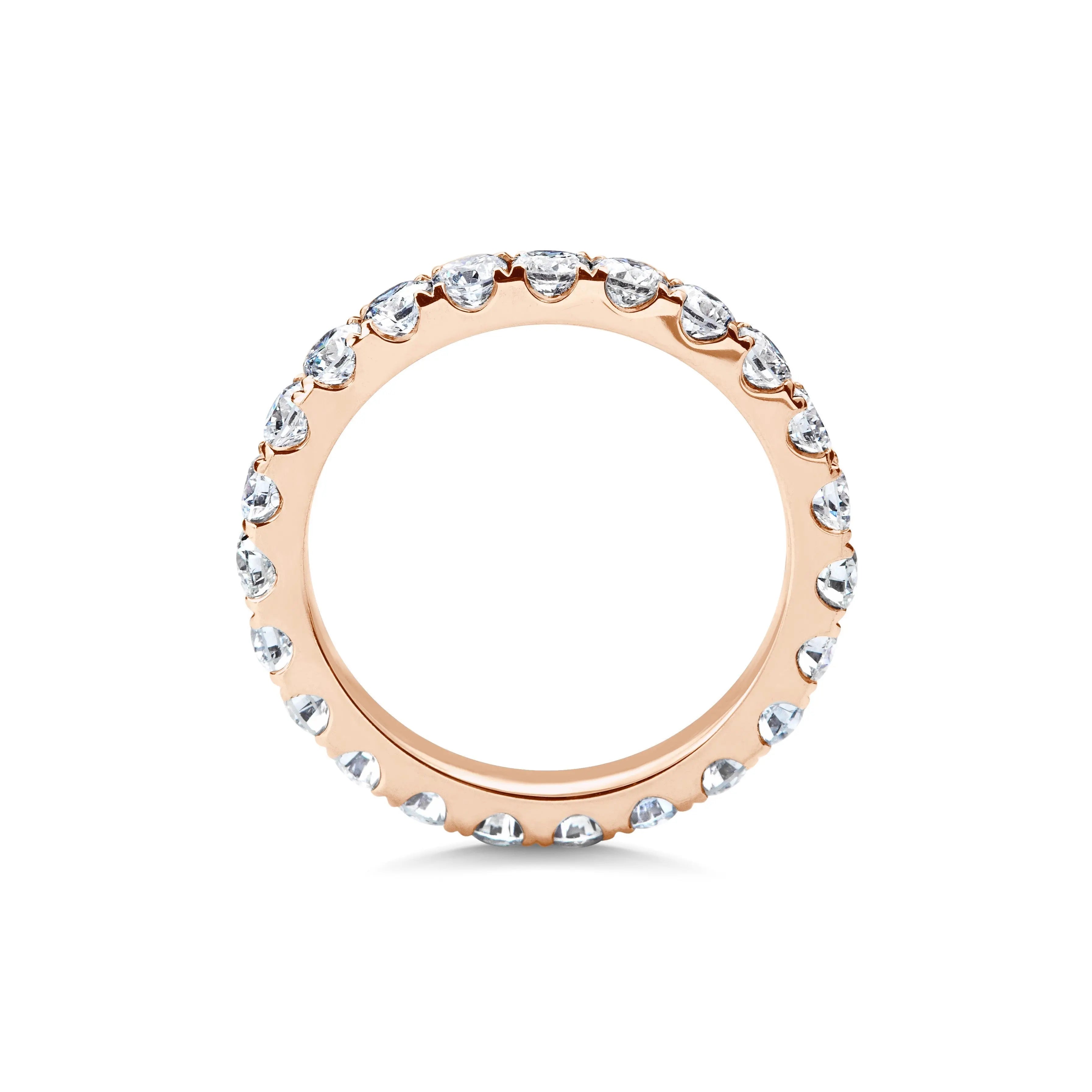 3.0mm Round Full Eternity Lab Grown Diamond Wedding Band