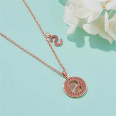 " S " Letter Moissanite Diamond Necklace for Women