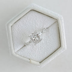 2.04ct Cushion G- VS2 Lag Grown Diamond Pave Engagement Ring