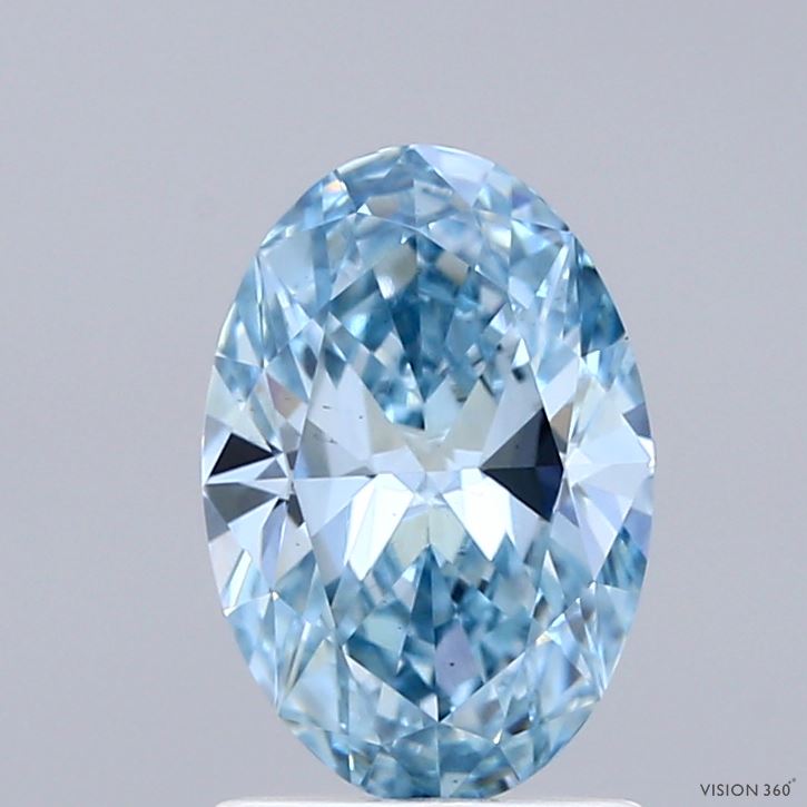 OV  CT Fancy Vivid Blue VS1 Lab Grown Diamond