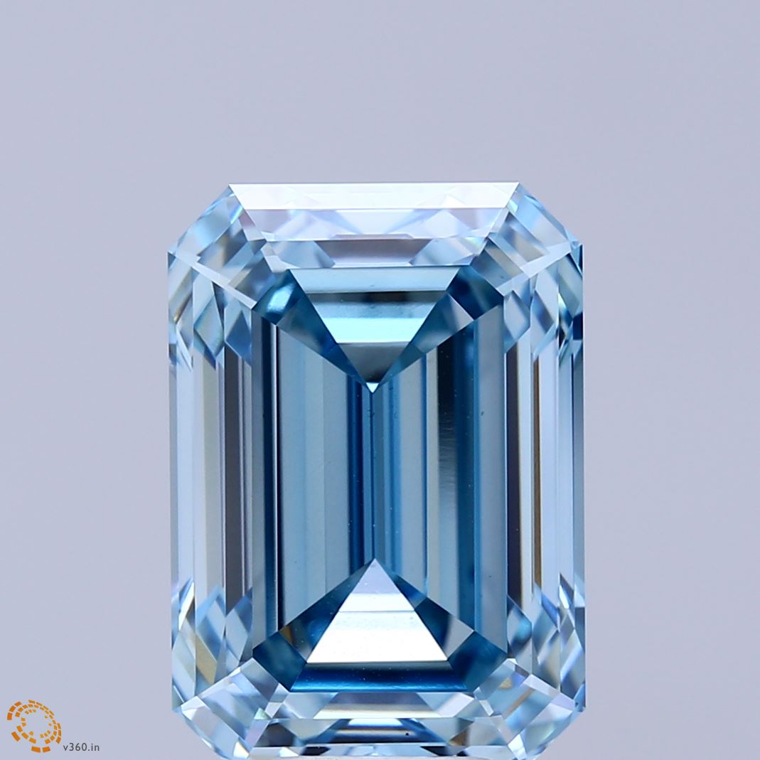 EM  CT Fancy Vivid Blue VS1 Lab Grown Diamond