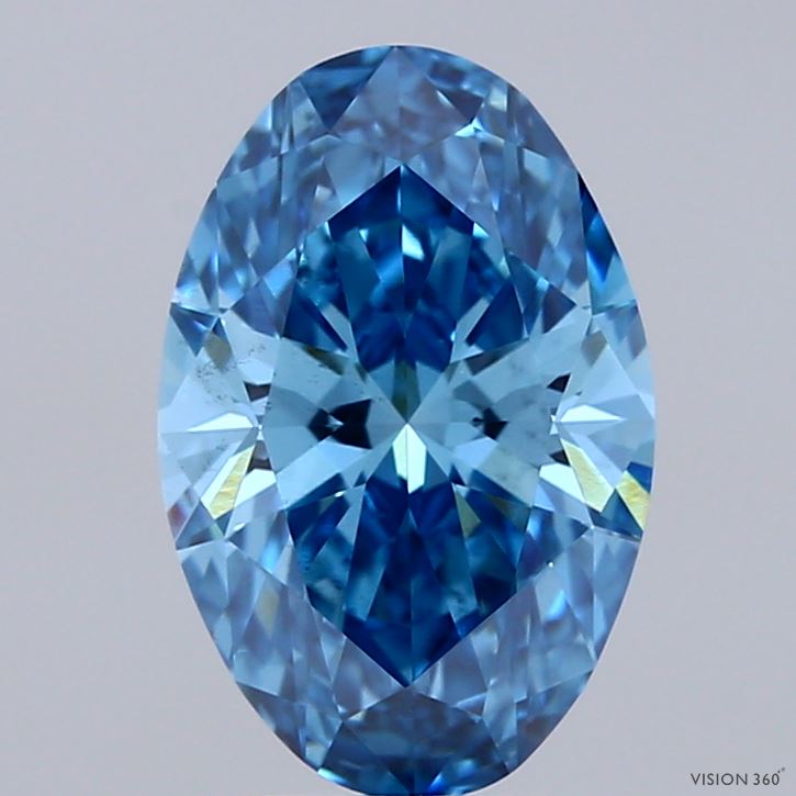 OV  CT Fancy Vivid Blue VS2 Lab Grown Diamond