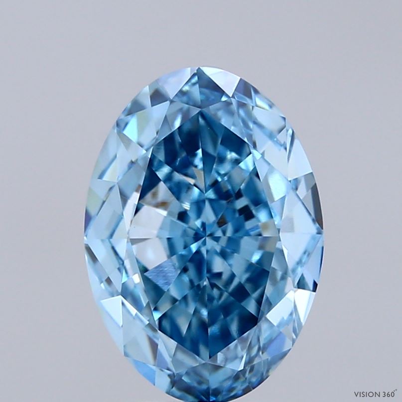 OV  CT Fancy Vivid Blue VVS2 Lab Grown Diamond