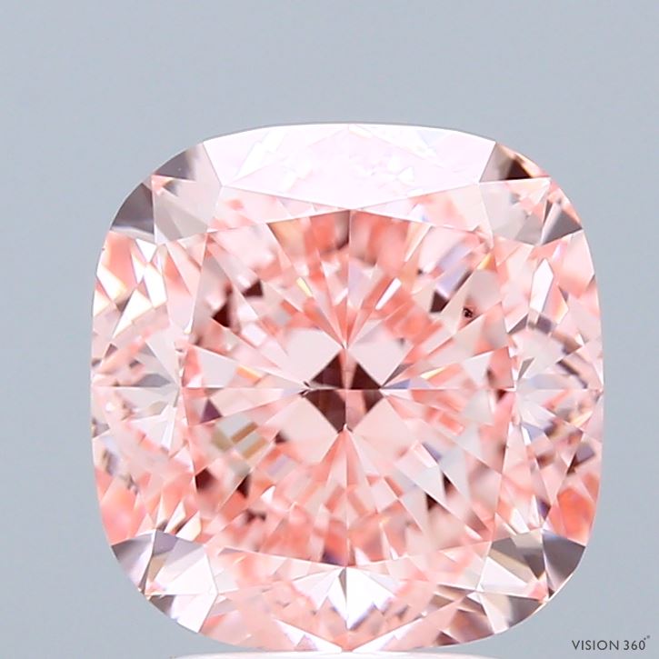 CU  CT Fancy Vivid Pink VS2 Lab Grown Diamond