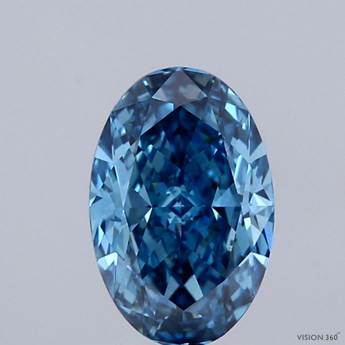 OV  CT Fancy Vivid Blue VS1 Lab Grown Diamond