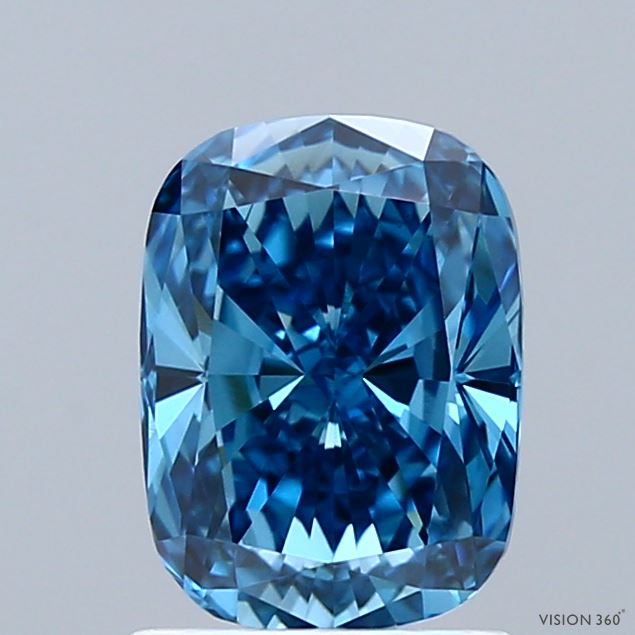 CU  CT Fancy Vivid Blue VS1 Lab Grown Diamond