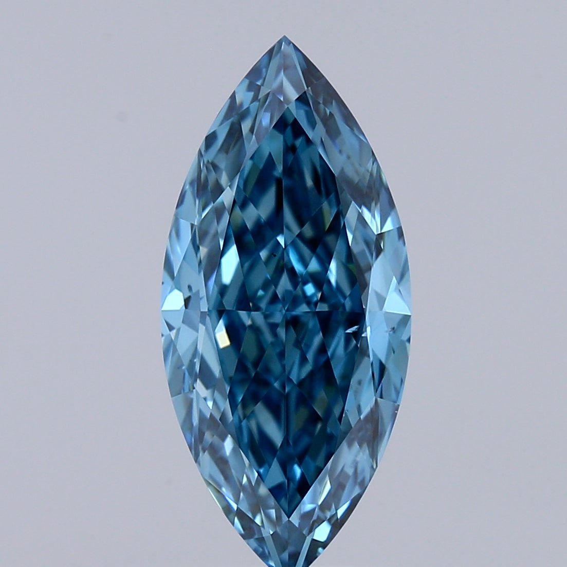 MQ  CT Fancy Vivid Blue VS2 Lab Grown Diamond