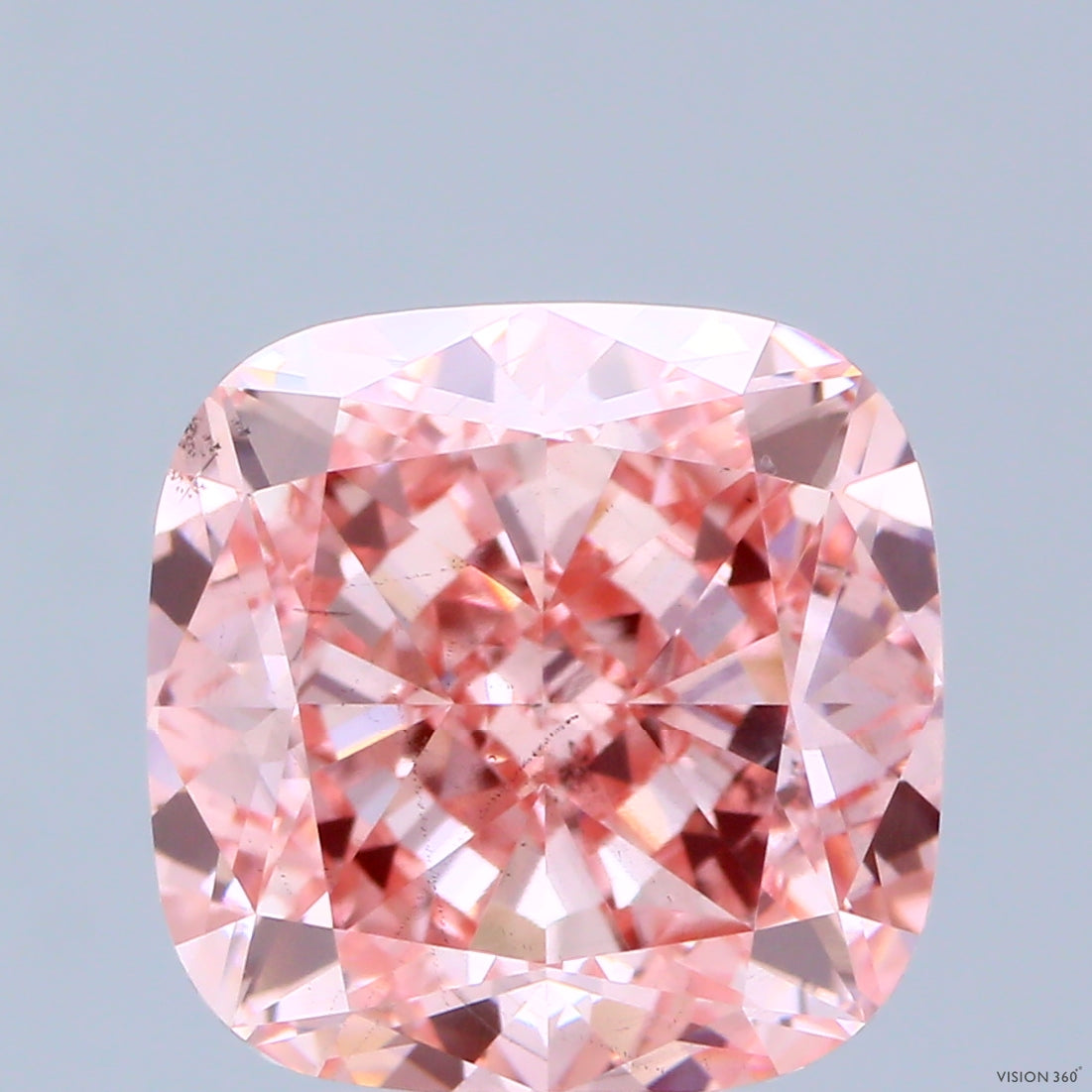 CU  CT Fancy Vivid Pink SI1 Lab Grown Diamond