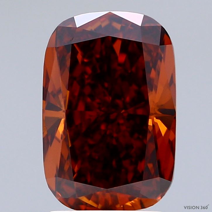 CU  CT Fancy Deep Orange VS2 Lab Grown Diamond